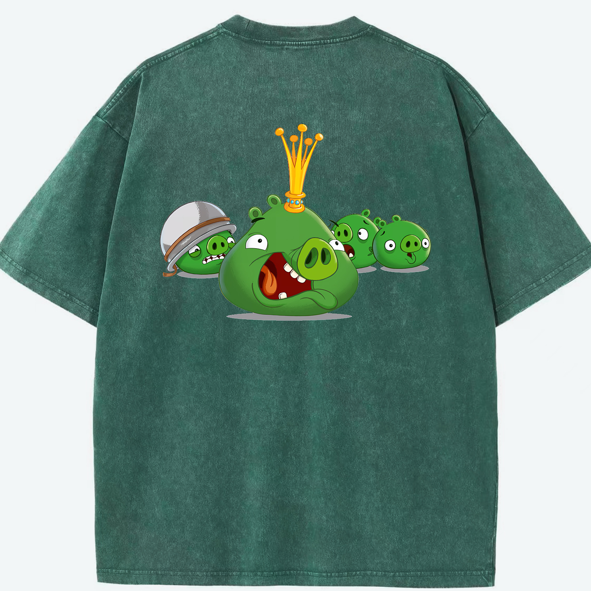 （画像用） Angry Birds アングリーバード 綿100% ヴィンテージ風 半袖Tシャツ（背面プリント）